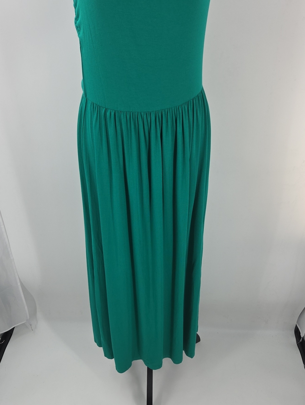 Off-Shoulder Emerald Green Maxi Dress NWT Size Large - Picture 11 of 16
